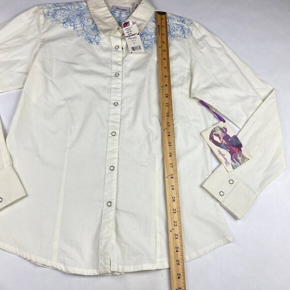 NWT NOS Wrangler Women's Embroidered Button Up Snap Shirt Size Medium - Picture 7 of 16